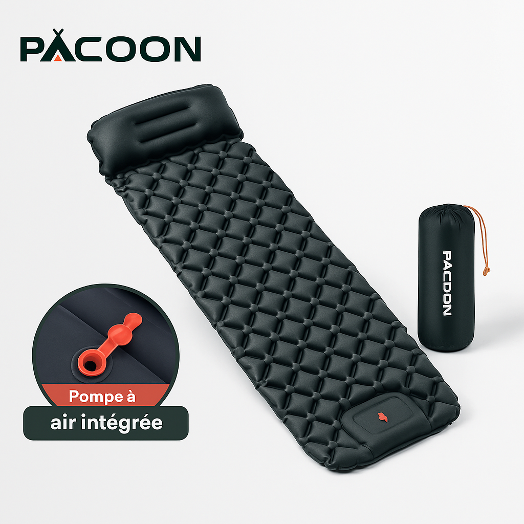 PACOON – Le matelas gonflable avec pompe intégrée